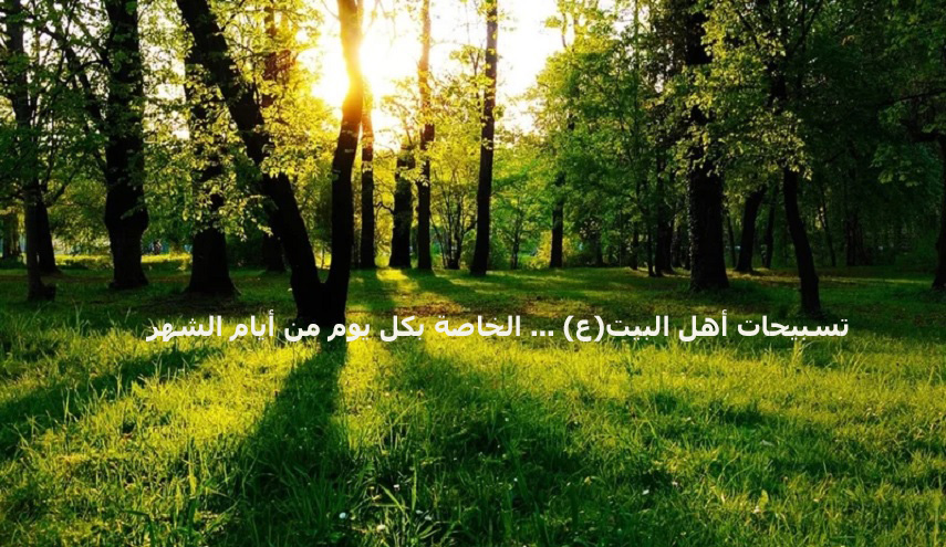  تسبيحات أهل البيت(ع) ... الخاصة بكل يوم من أيام الشهر