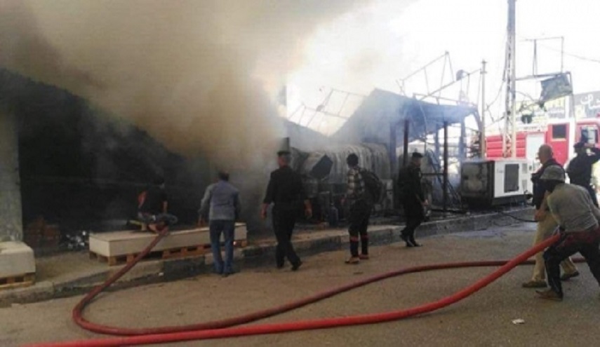 شاهد بالصور.... اخماد حريق كبير في النجف الاشرف