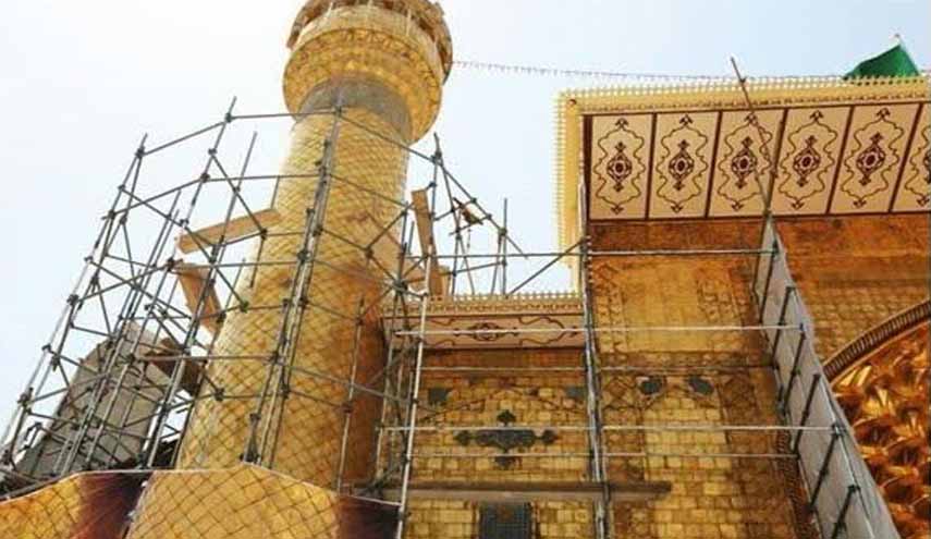 پايان فاز نخست مرمت ايوان نجف+ عكس