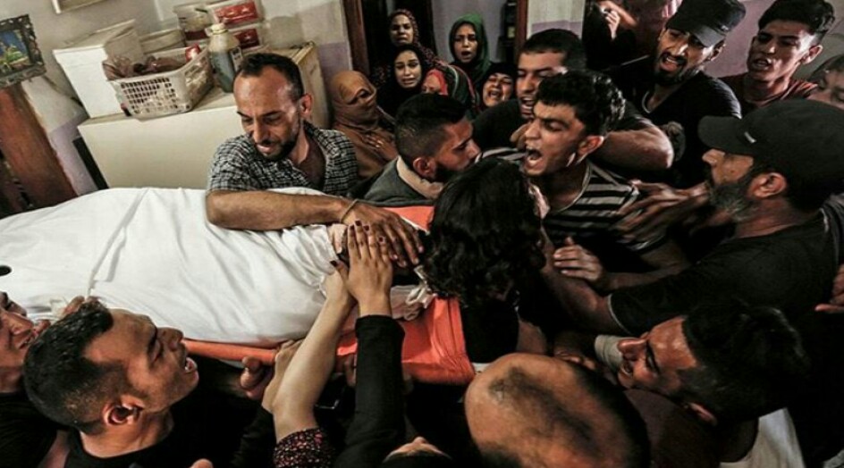 جماهير غزة تشيع الشهيد احمد العايدي