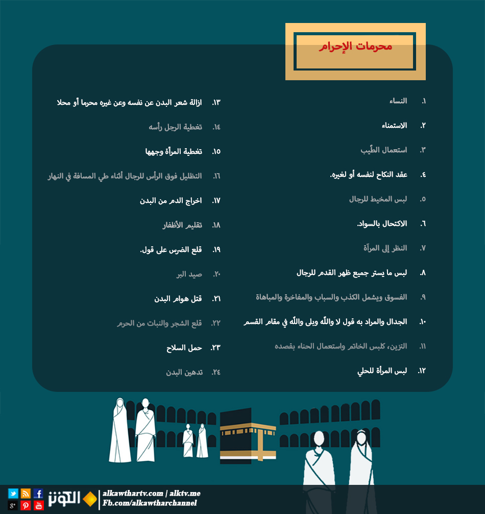 ما هي محرمات الإحرام؟