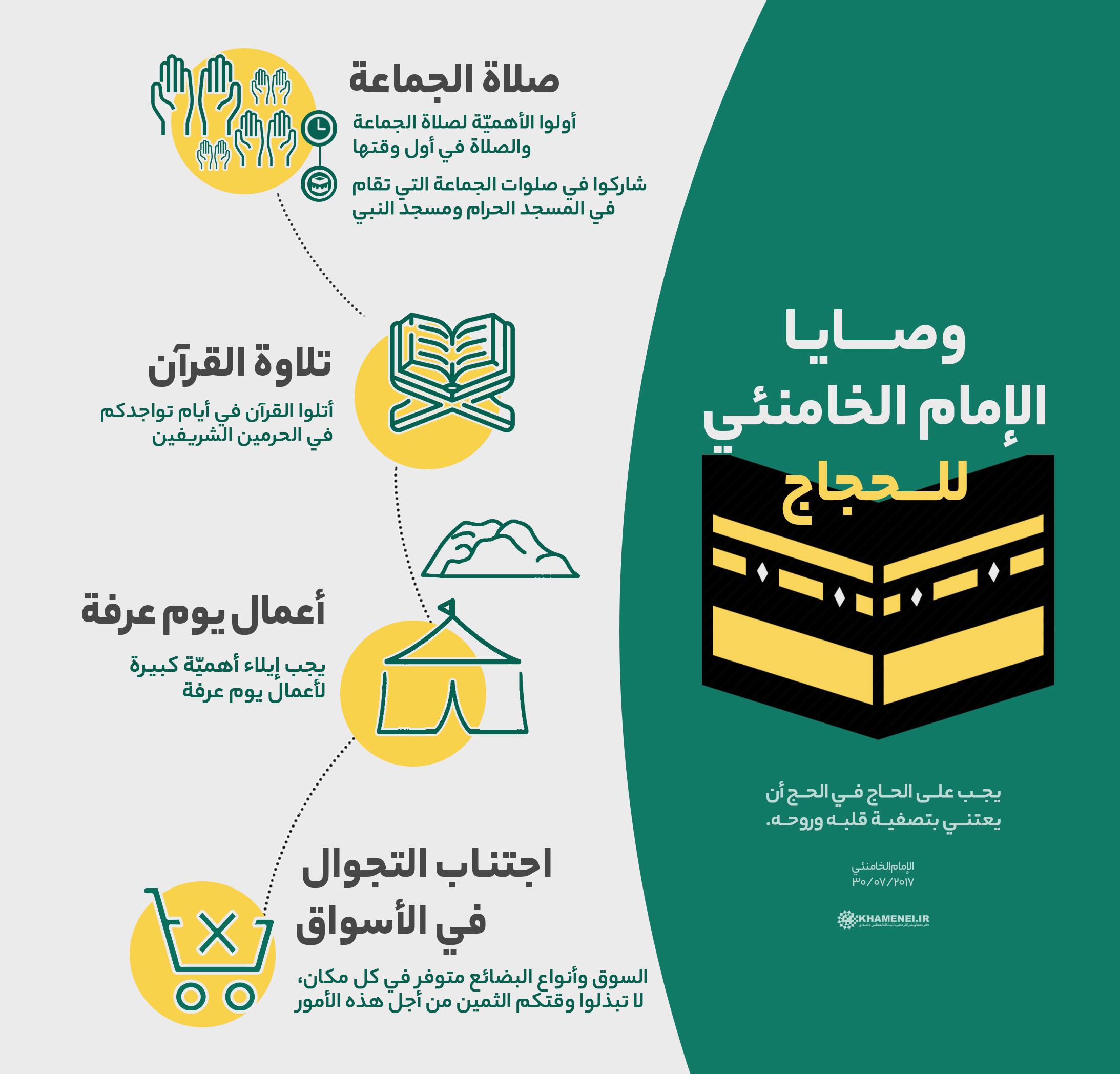 وصايا الإمام الخامنئي للحجاج