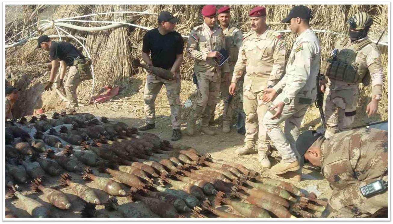 بالصور.. القوات العراقية تكشف مخبأ عتاد كبير لـ"داعش" في الأنبار