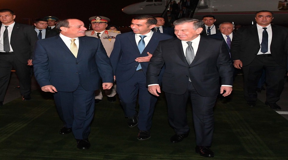 انطلاق أعمال القمة المصرية الأوزبكية بين الرئيس السيسى ونظيره ميرضيائيف