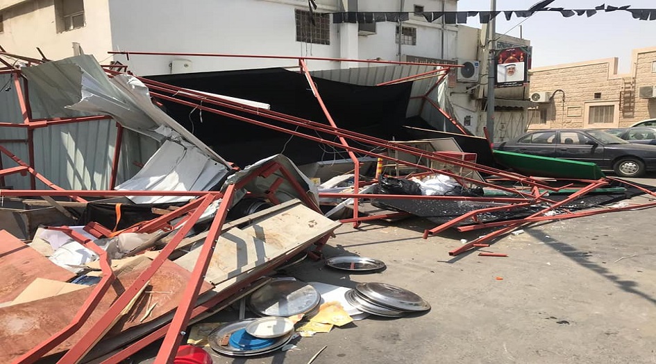 السعودية بالصور... سلطات ال سعود تعتدي على المضايف الحسينية في القطيف