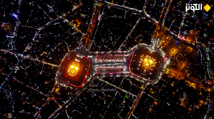 تصوير جوي للعتبة الحسينية