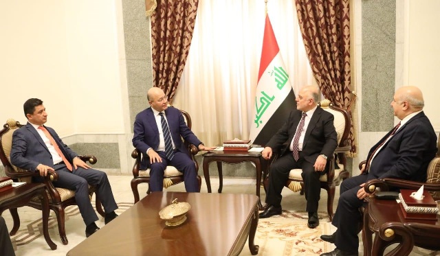 العبادي وبرهم صالح يؤكدان ضرورة الالتزام بالتوقيتات الدستورية