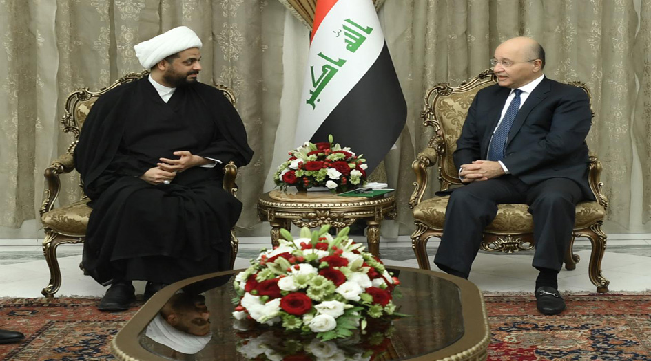 الخزعلي لـ برهم: ملتزمون بحصر السلاح بيد الدولة