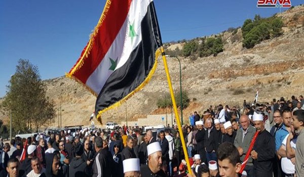 أهالي مجدل شمس في الجولان المحتل يعتصمون رفضاً للانتخابات الإسرائيلية