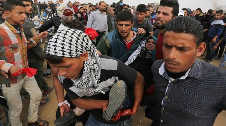  شهيد واصابتان برصاص الاحتلال في مخيم ملكة شرق غزة 