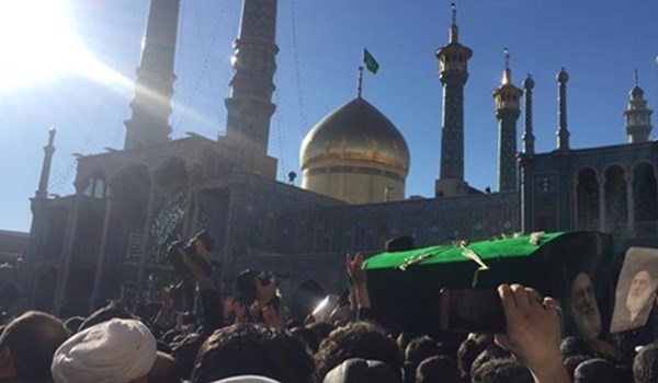 تشييع ودفن جثمان آية الله هاشمي شاهرودي في مدينة قم