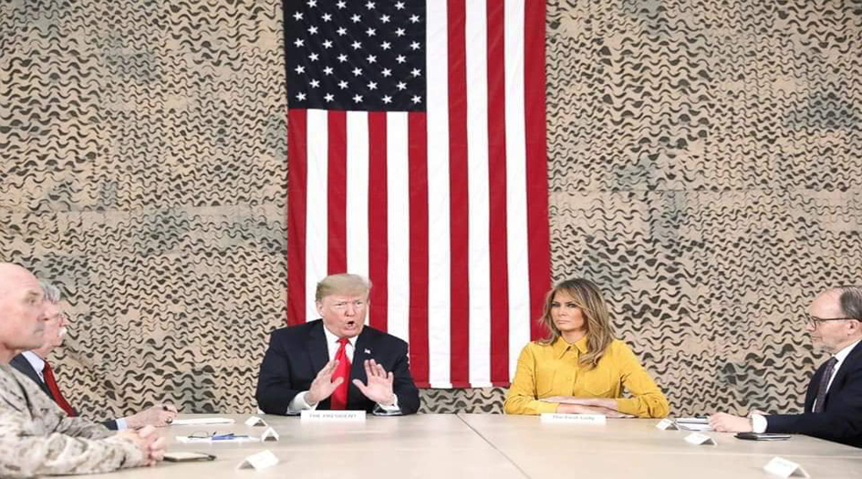 ترامب يكشف عن خوفه خلال زيارة العراق