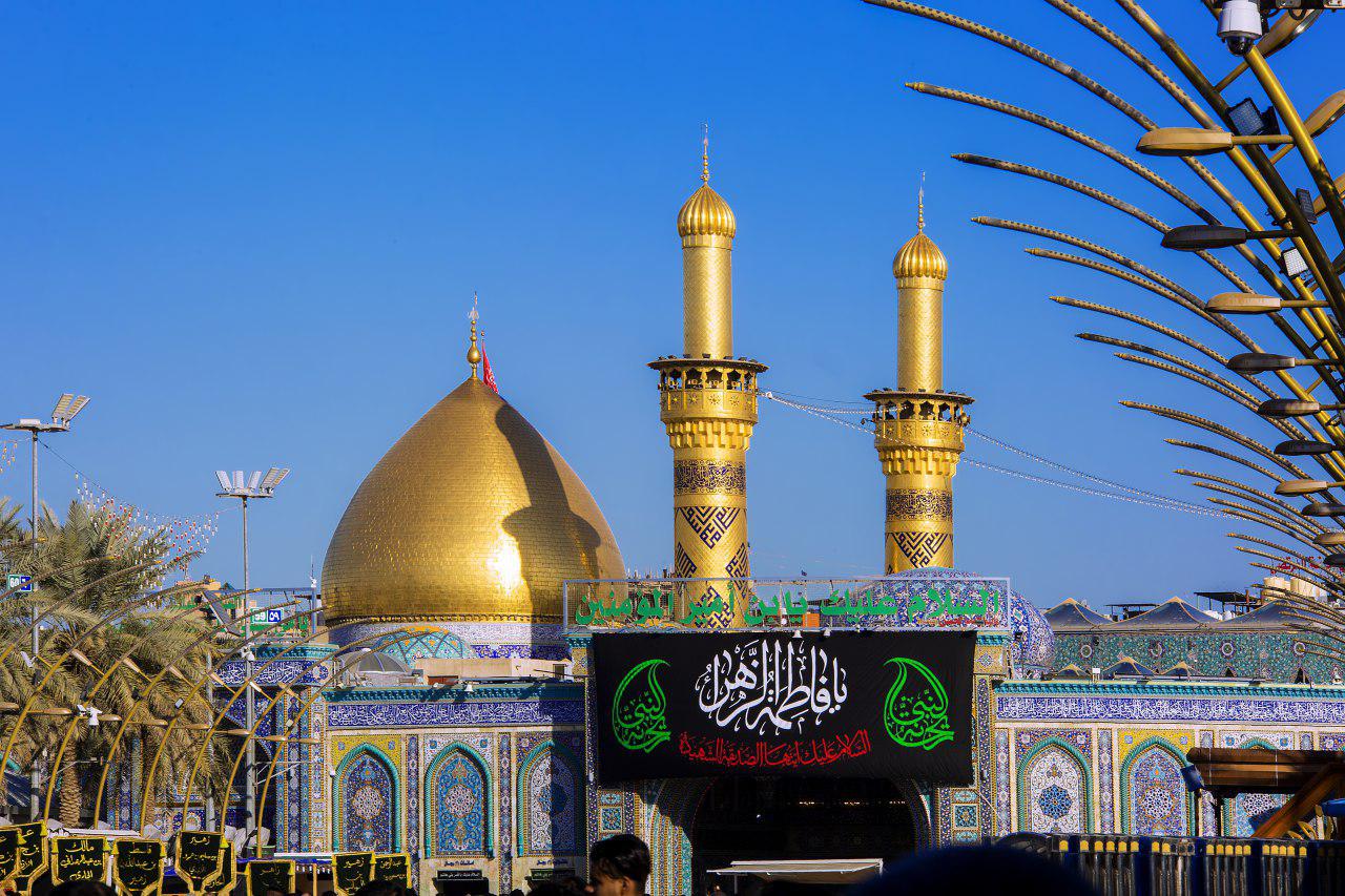  كربلا در عزاي بزرگ بانوي جهان اسلام سياه پوش شد + عكس