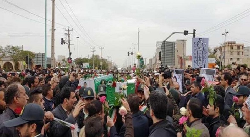 تشييع شهيدي قوات الشرطة في محافظة خوزستان