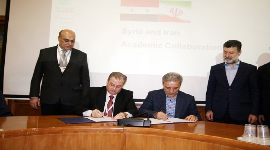 توقيع اتفاقية تعاون علمي بين جامعتي دمشق وطهران