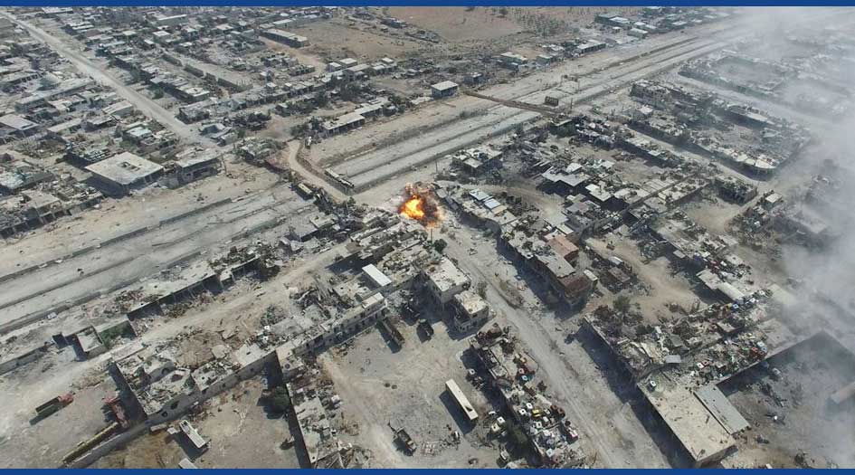 المسلحون يقصفون منطقة مركز البحوث العلمية في حلب السورية