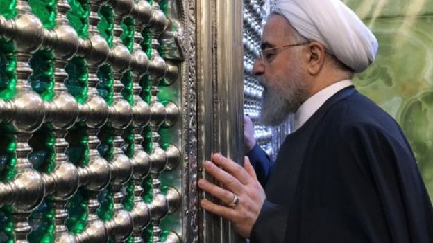 بالصورة ..روحاني يصل الى كربلاء المقدسة