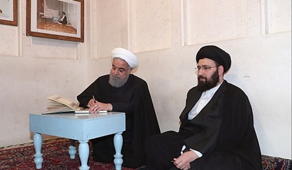 روحاني يزور منزل اقامة الامام الخميني الراحل (رض) بالنجف الاشرف