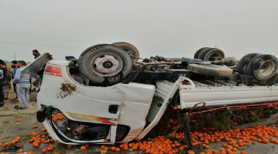 بالصور.. حادث تصادم مأساوي في ديالى