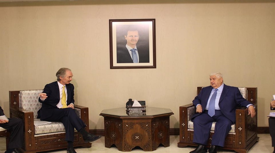 بيدرسون يبحث مع المعلم تطورات العملية السياسية في سوريا