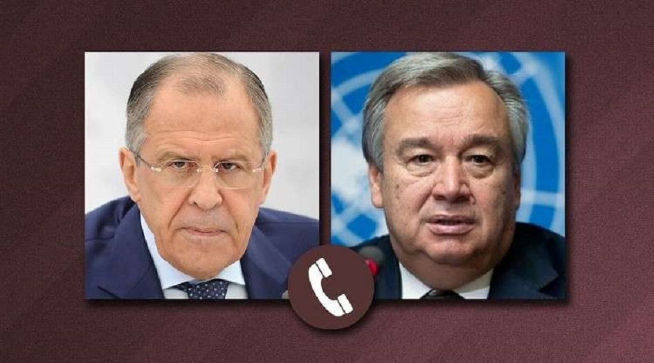 لافروف يبحث مع غوتيريش تسوية النزاعات في سوريا