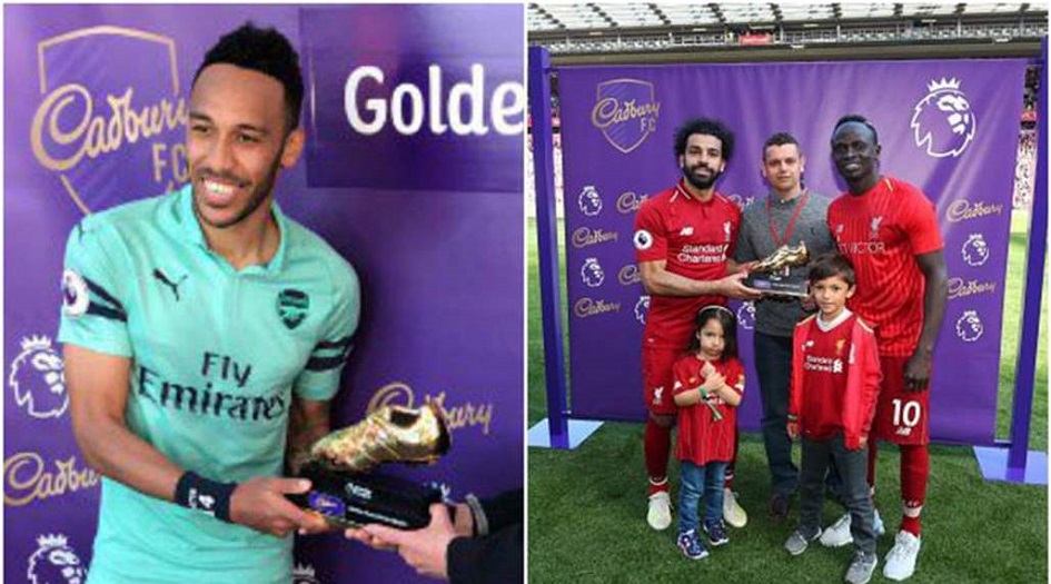 صلاح وماني وأوباميانج يتقاسمون جائزة الحذاء الذهبي في البريميرليج