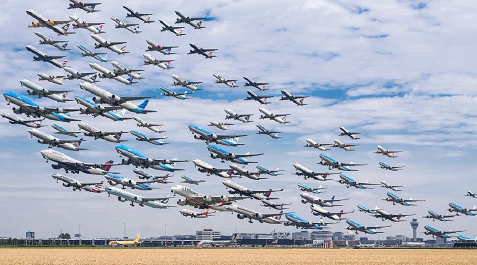 شاهد بالصورة... الحركة الجوية عبر السماء العراقية