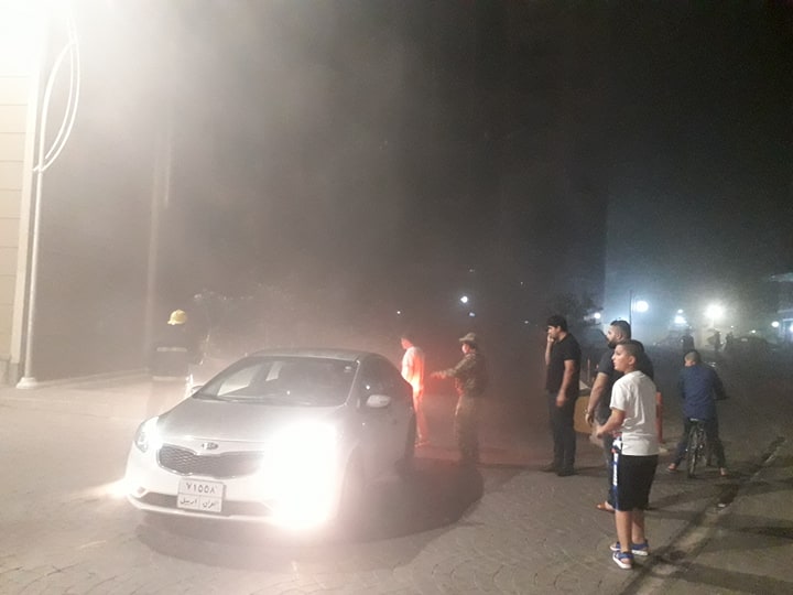 حريق آخر في مجمع سكني بمدينة اربيل