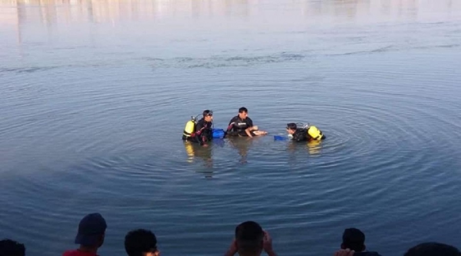 بالصور.. إنتشال جثة شاب غريق في الفلوجة