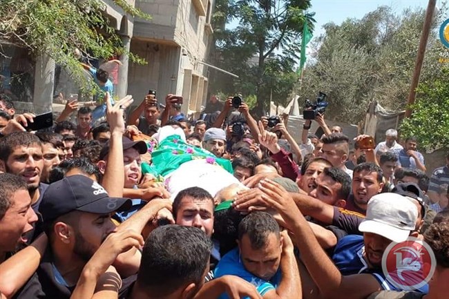 تشييع جثمان الشهيد القرا في خانيونس