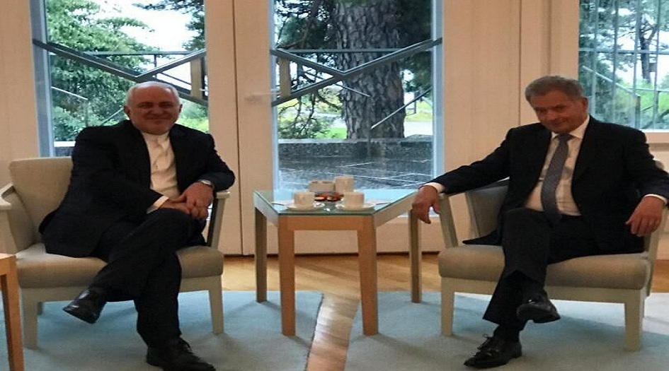 ظريف يلتقي رئيس جمهورية فنلندا