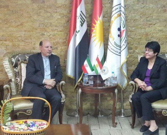 سرکنسول ایران و وزیر کار کردستان عراق درباره نیروی کار ایرانی گفتگو کردند