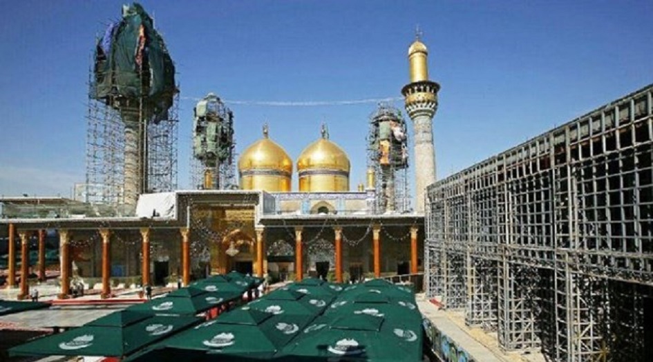 بالصور ... إعادة إعمار منائر ضريح الامامين الكاظمين (ع) تنتهي قريبا 