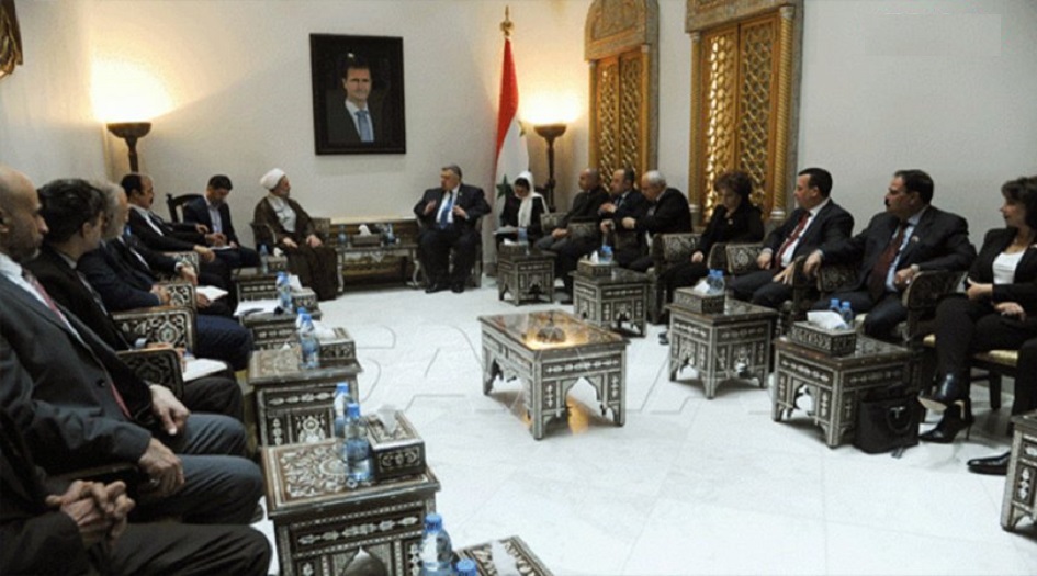 صباغ لوفد إيراني: دماء شهداء البلدين امتزجت على ارض سوريا