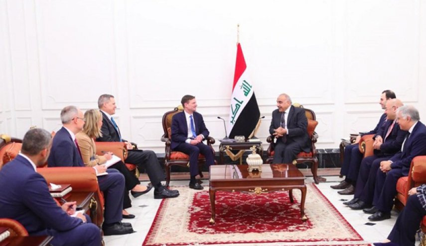 مسؤول اميركي يلتقي عبدالمهدي والحلبوسي