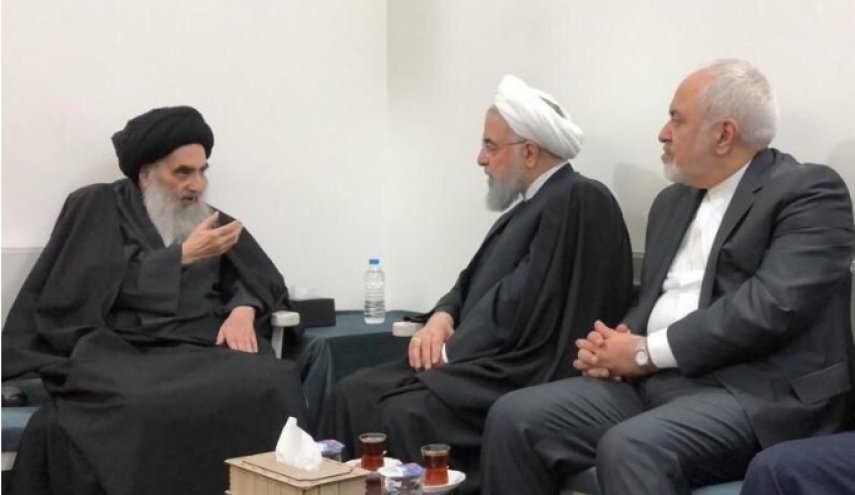 ظريف يغرد بالعربية حول آية الله السيستاني