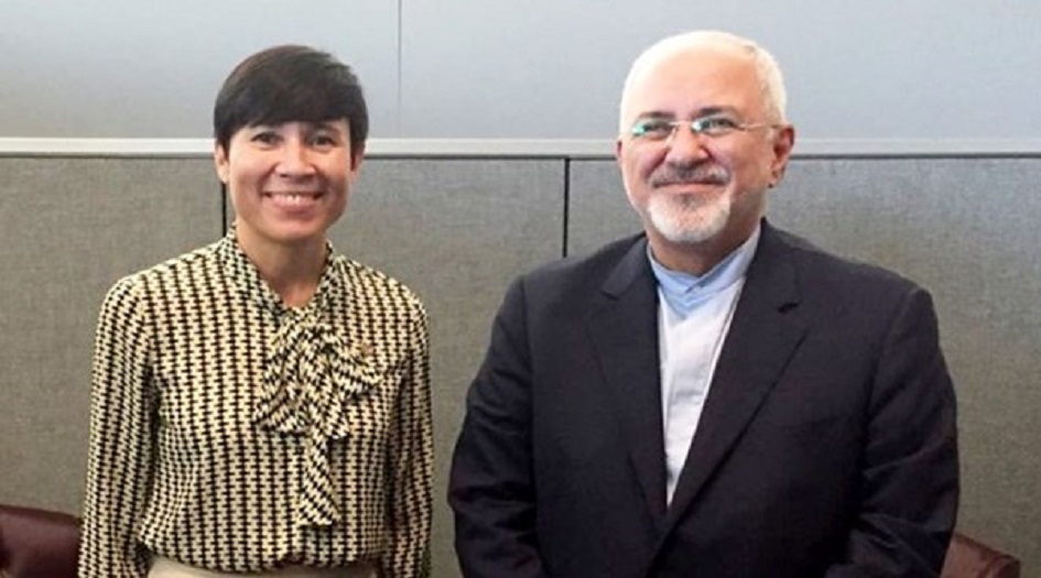 ظريف ونظيرته النرويجية يبحثان التطورات الاقليمية والدولية