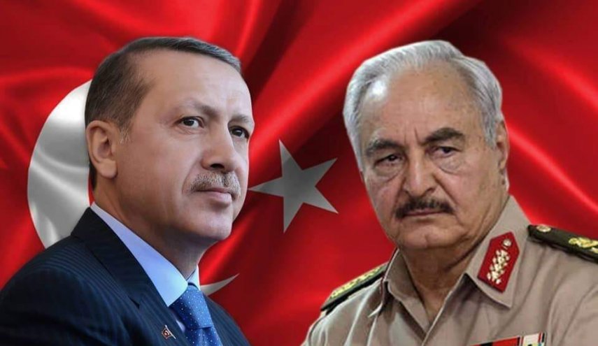 أردوغان يهاجم حفتر وأوغلو 