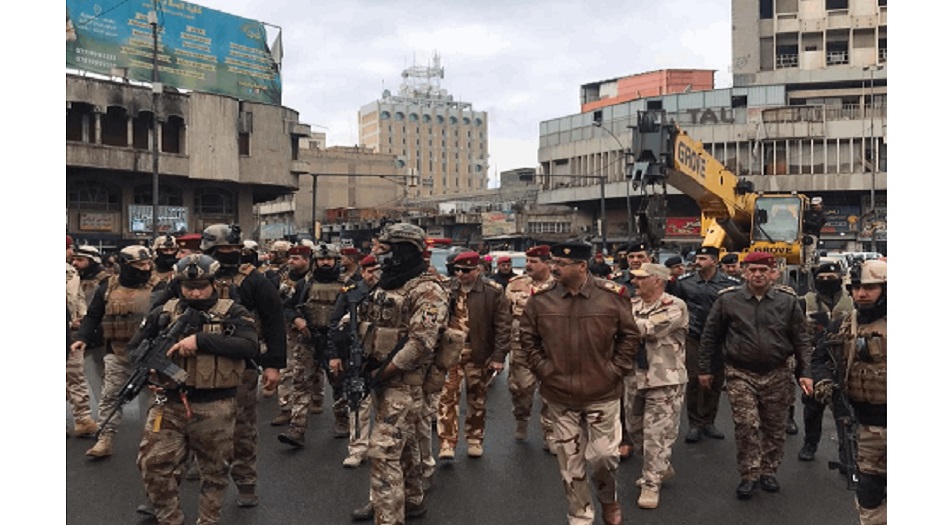 رفع الكتل الكونكريتية من ساحة الخلاني وسط العاصمة بغداد  (صور وفيديو)