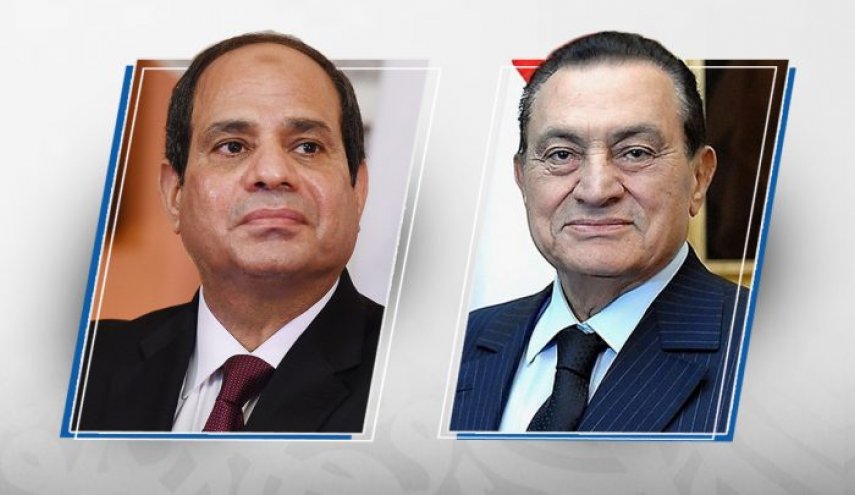 السيسي ينعى حسني مبارك