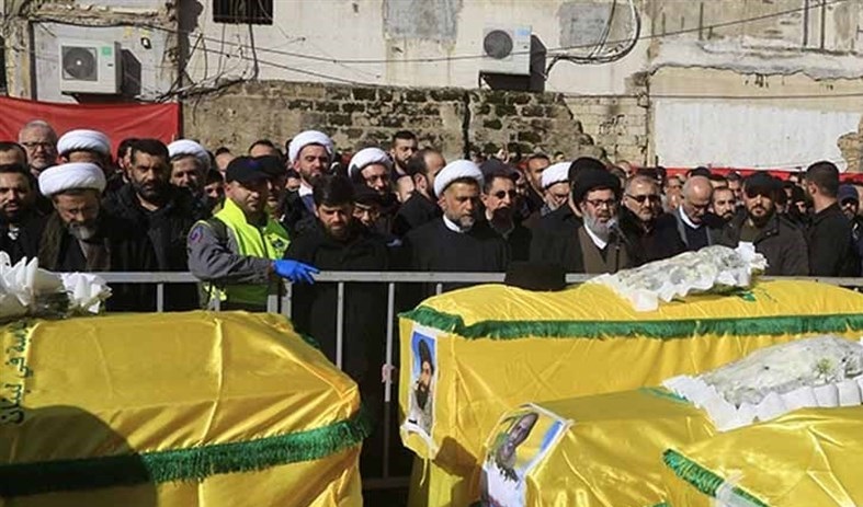 تشييع پيكر شهداي حزب‌الله+تصاوير