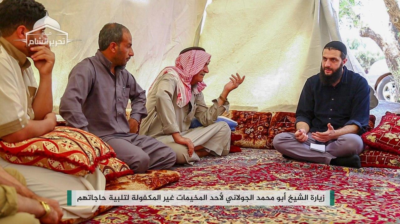 افزایش حضور سرکرده النصره در انظار عمومی همزمان با اعتراضات مردمی در ادلب