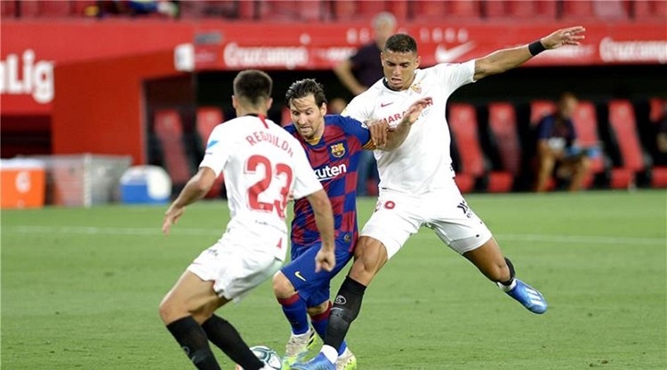اشبيلية يفرض التعادل السلبي على برشلونة في الليغا