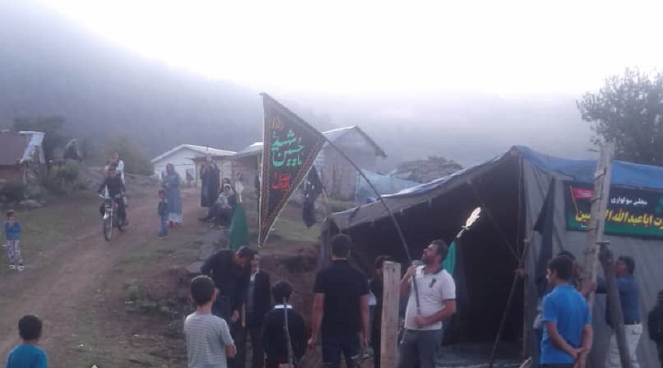 رفع راية الحداد في مدينة تالش الايرانية