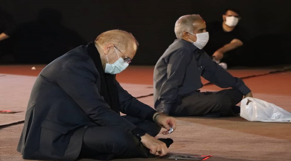 قاليباف يشارك في مراسم العزاء الحسيني في مقر السفارة الاميركية السابقة  في طهران