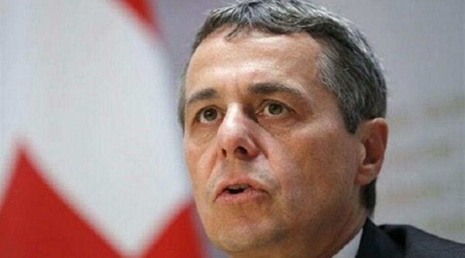 وزير خارجية سويسرا يصف العلاقات بين بلاده و ايران بانها جيدة جدا وودية ويؤكد على تطويرها