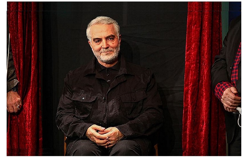 بالصور.. إزاحة الستار عن تمثال الشهيد سليماني في طهران