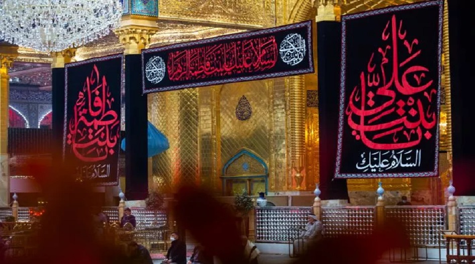 بالصور... استذكارا لاستشهاد عقيلة بني هاشم أجواءُ الحزن تخيّم على العتبة العبّاسية المقدّسة