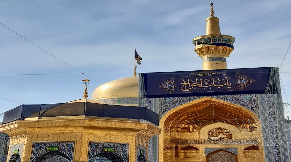 العتبة الرضوية الطاهرة تتوشح بالسواد بمناسبة ذكرى استشهاد الامام الكاظم (ع)