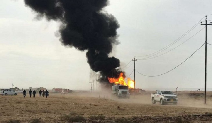 عصابة داعش تفجر بئرا نفطيا في كركوك